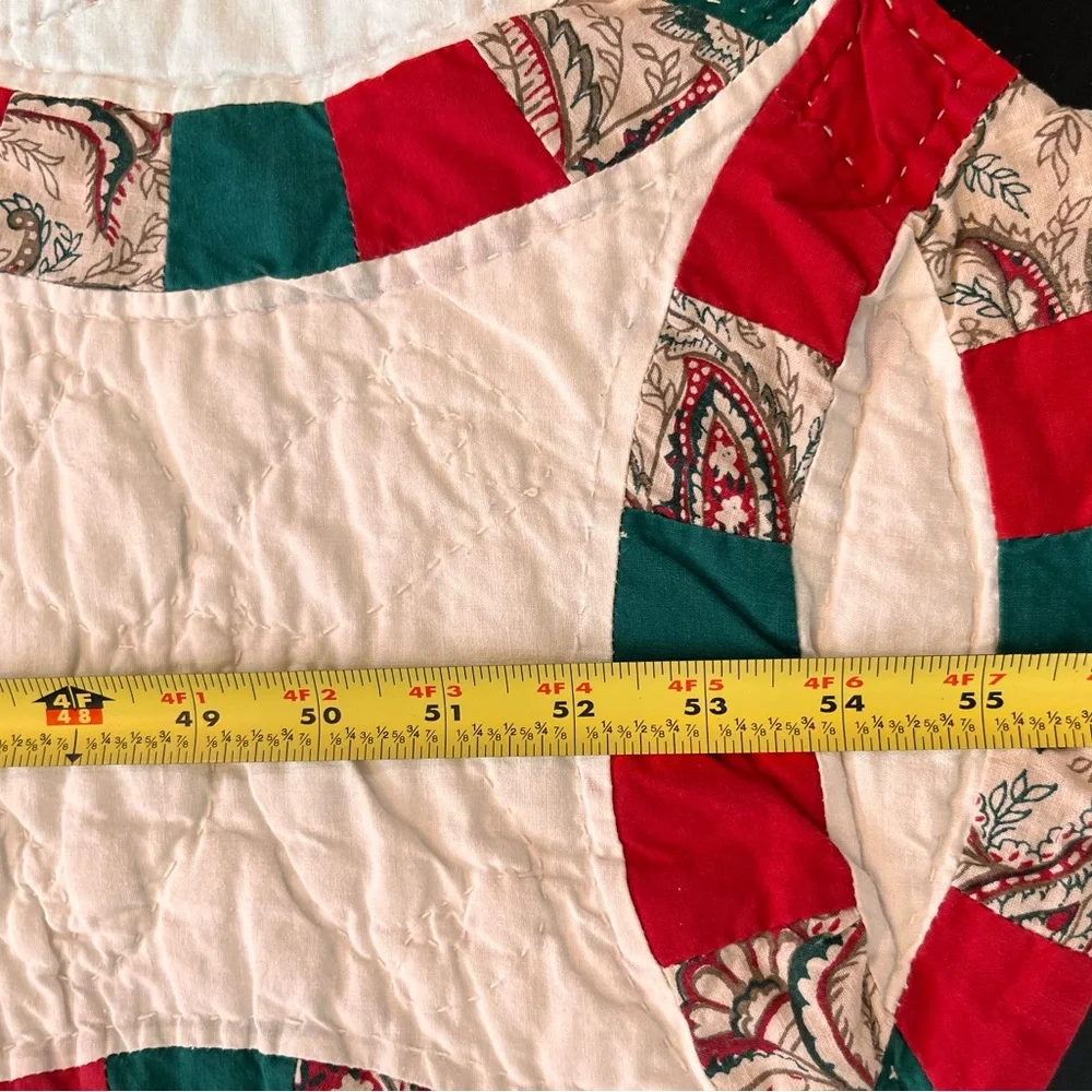 Vintage Double Wedding Ring Lap Quilt/ Wall Hanger
